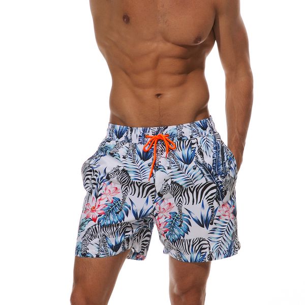 

men's sports tropic hawaii quick dry beach shorts bermudas trunks board newet style fashion summer, White;black