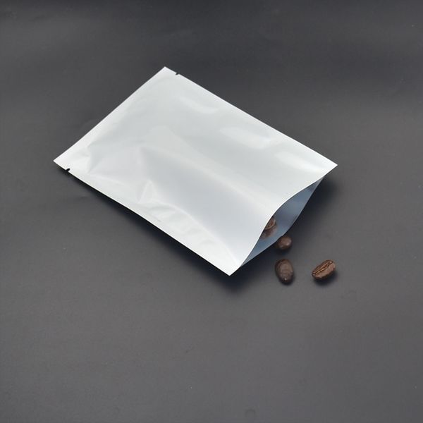 

сумки dhl mutil размер 2500pcs / lot алюминиевая фольга glossy white flat тип open top упаковка тепла уплотнительные сушеные фрукты мешки ва