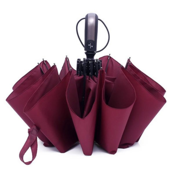 

ten bones manual double folding umbrella reinforced durable sunny and rainy days can be used