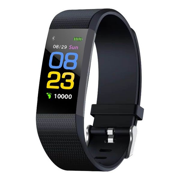 

smart bracelet 115plus blood pressure heart rate sports bracelet men and women color screen step watch, Slivery;brown