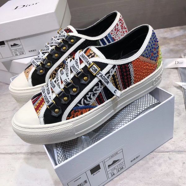 

delivery platform women's shoes wild vintage luxury new women's shoes alphabet strap canvas flat flat casual sports white shoes 08, Black