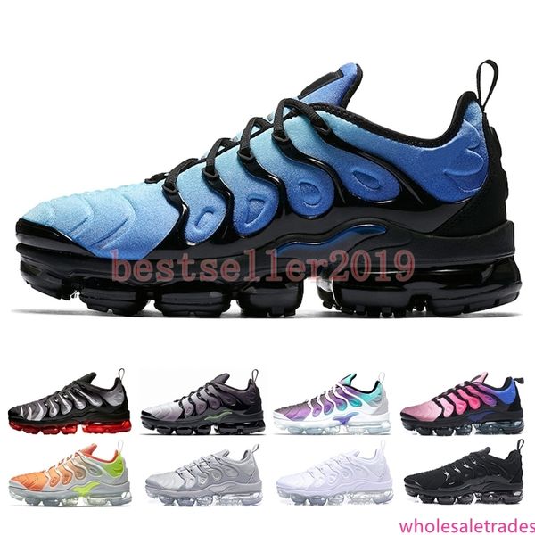 

new chaussures tn plus grape volt hyper violet blue reverse sunset mens running shoes triple white black red shark tooth zapatos