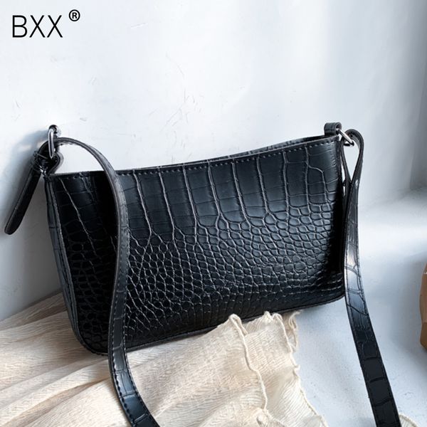 

bxx] crocodile pattern pu leather bag for women 2020 spring summer crossbody messenger bag female fashion travel handbags hk918