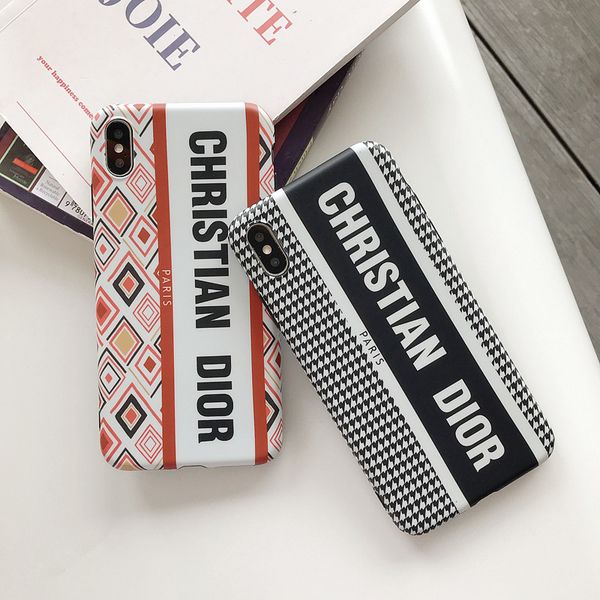 

fashion designer phone case for iphone x xs max xr 6 6s 7 8 plus alphabet stylish phone back cover