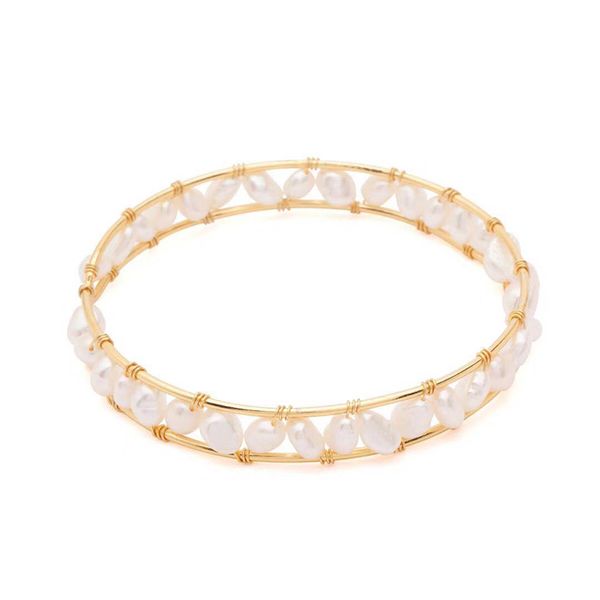 

simple pearl round ring closed bracelet 2020 new women exquisite trendy bangles valentines day birthday gift for girls jewelry, Black
