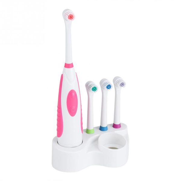

new rotating electric toothbrush no rechargeable with 4 brush heads battery toothbrush teeth brush oral hygiene tooth brush