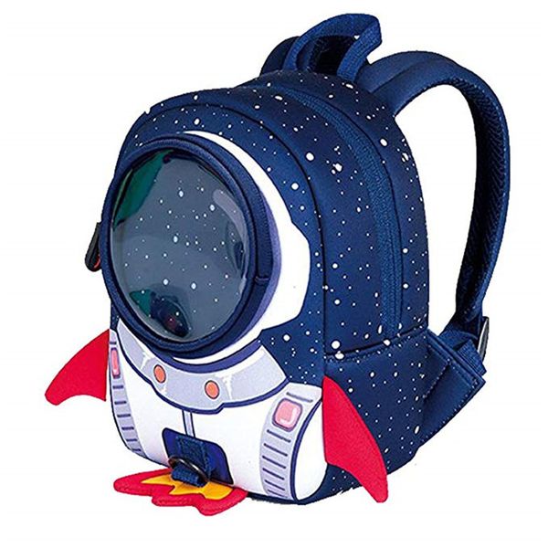 

3d rocket anti-lost student bag girl cartoon high-end toy boy backpack kindergarten schoolbag child space astronaut space flight
