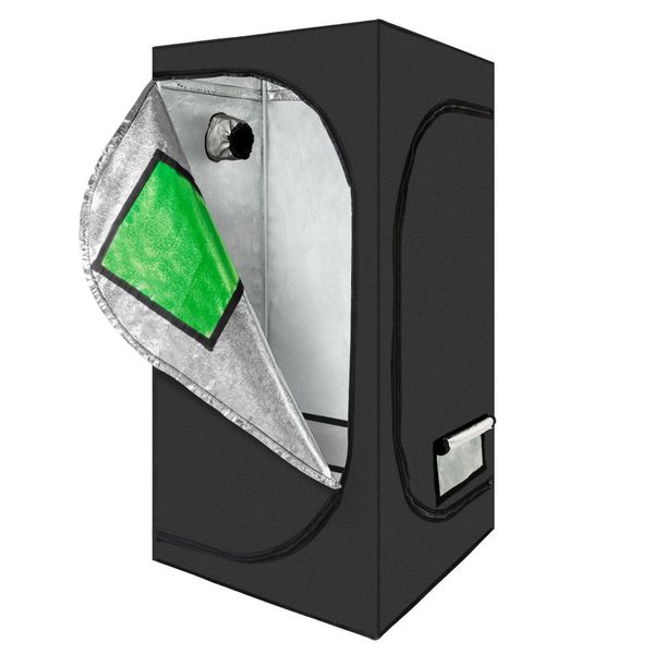 

36 "x 36" x 72 " 100% отражающий майлар растут палатка не токсичен с окном черный