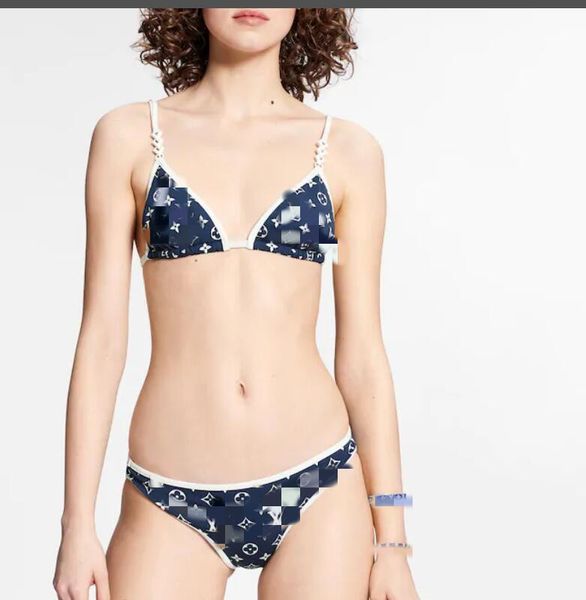 

kk the latest designer bikini fashion brand beach swimsuit for women's classic alphabet swimsuit bandage two-piece swimsuit, White;black