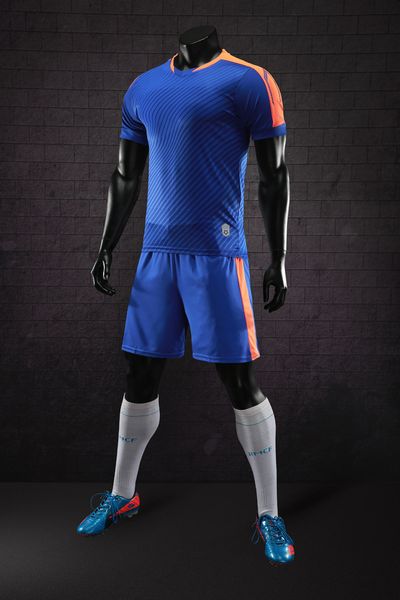 

discount men training football sets with shorts uniforms reversible football jerseys for that home and away look kits sports c12-11, Blue;black