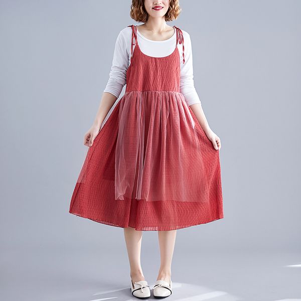 

2019 new women dress spaghetti strap collect waist false straps (pricing 55 dresses army green red white backing 7593, Black;gray