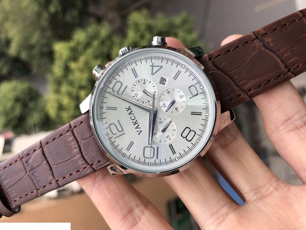 

black case mens watch sports 50mm silver black rubber automatic mechanical left hand u watches wristwatches, Slivery;brown