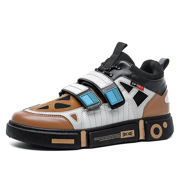 

outdoor men leather mesh sneakers brand breathable sports shoes mens brown running jogging shoes all season adults