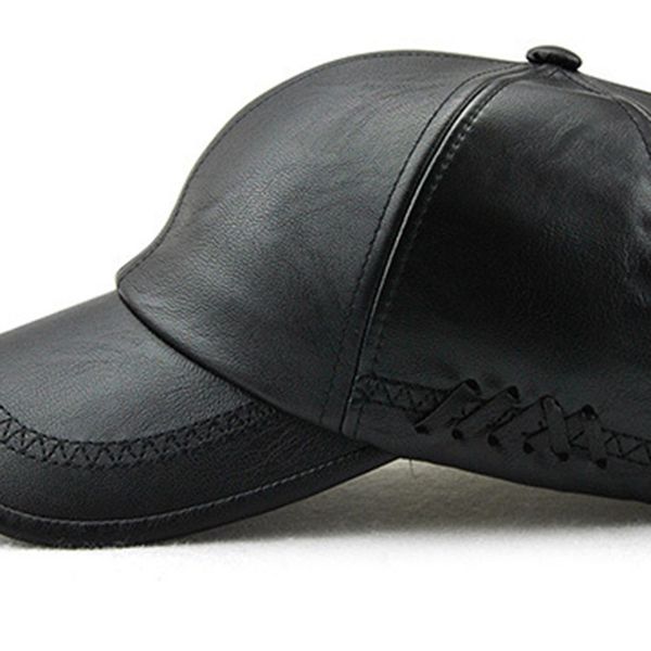 vintage leather baseball cap