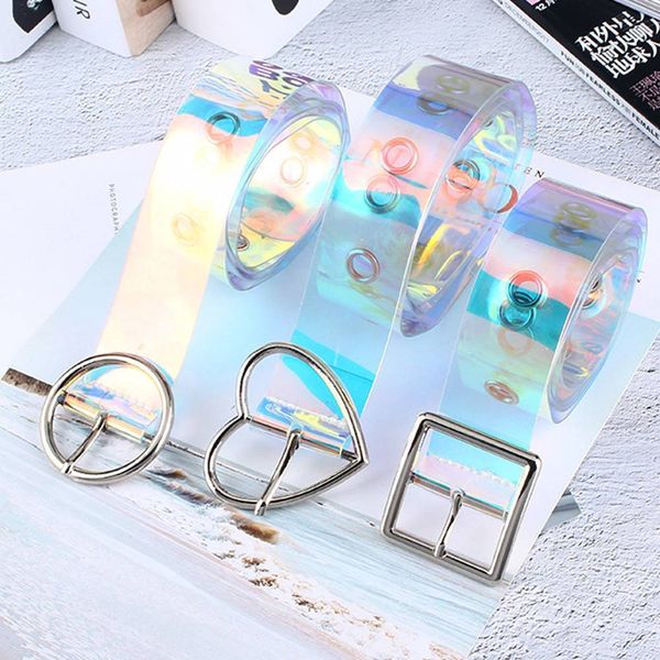 

горячие новые женщины pu пояс лазер пряжка металла вскользь украшения pin прозрачной моды студенты леди девушка waistband джинсы ремни, Black;brown