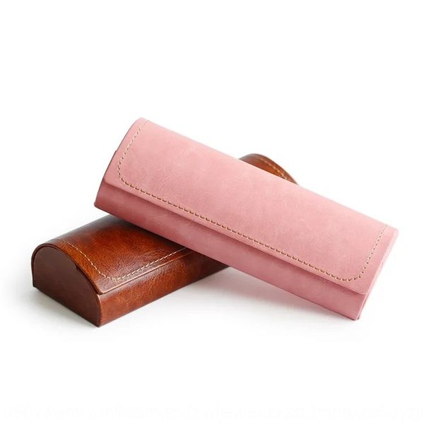 

high-grade calfskin cable case case myopia glasses square box myopia glasses box men's, Blue