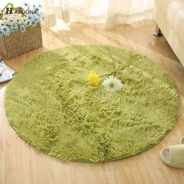 

hakoona round solid color carpet for living room large size rugs home decoration