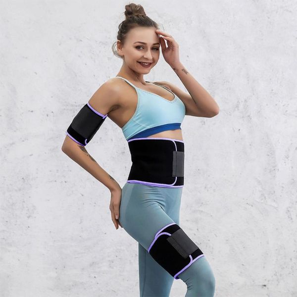 

5pcs/set training belts sweat belt waist slimmer band arm belt leg for weight loss body shaping for weight loss fitness, Black;gray