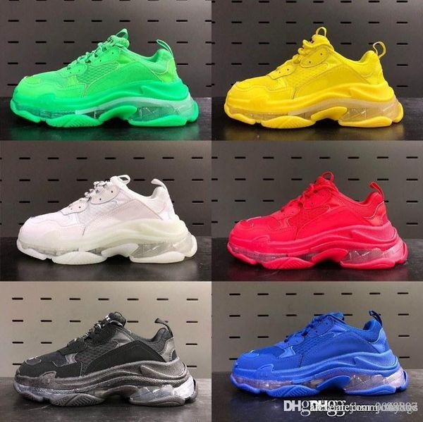 

роскошные мужчины triple s дизайнерская обувь Женские винтажные кроссовки черный белый красный спортивные кроссовки balenciaga