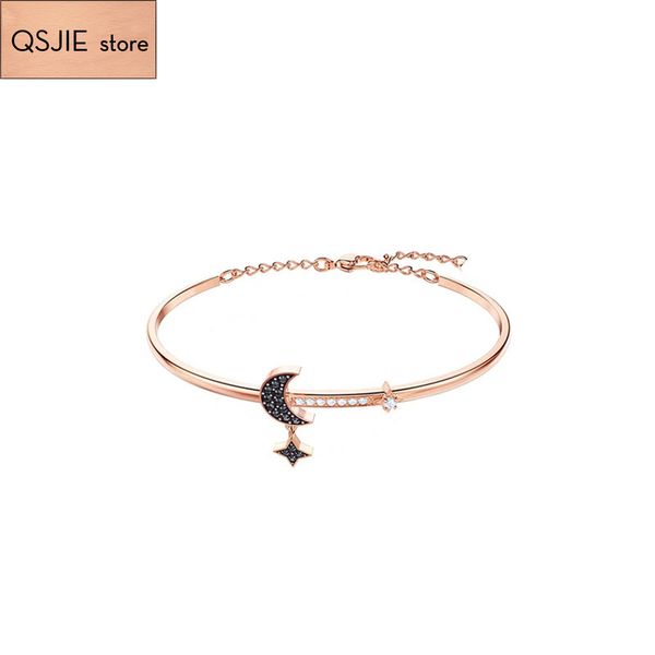 

swa star moon fashion simple birthday gift women's bracelet, Golden;silver