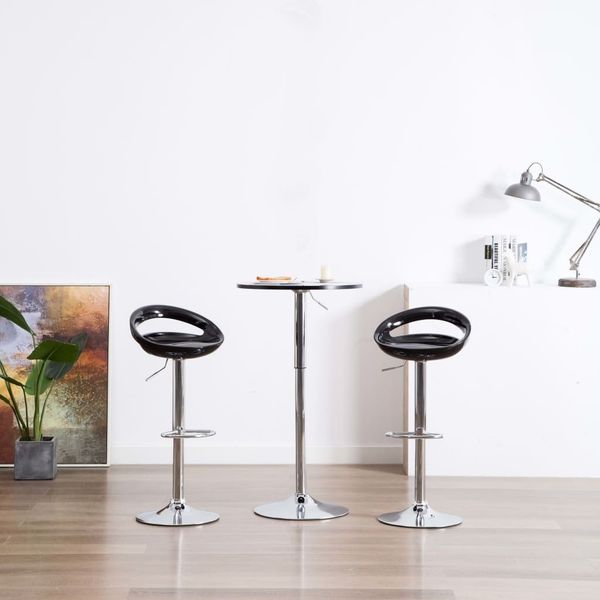 

barstool 2 pcs plastic black patio benches