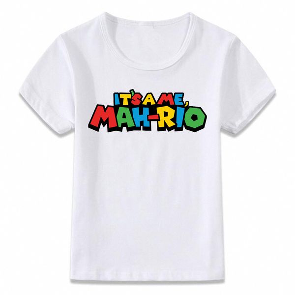 

детская одежда футболка это ме марио весёлые мальчики девочки малыш tee, Blue