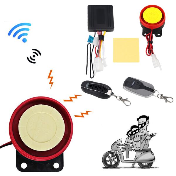 

universal 12v motorcycle alarm remote start key shell flashing search position anti-theft alarm sound sensitivity adjustable