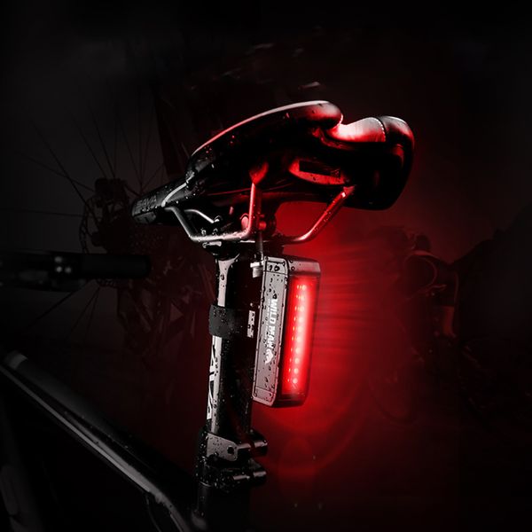 

with fixing band night riding outdoors flashing warning adjustable waterproof cycling bicycle taillight bright safe usb charging