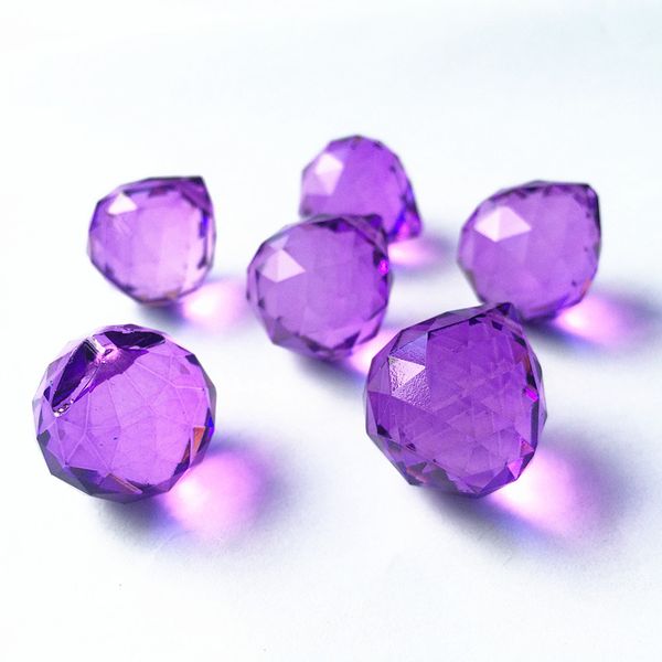 

30pcs faceted crystal 20mm dark purple k9 chandelier balls (rings) for diy crystal beads curtain pendant home decoration