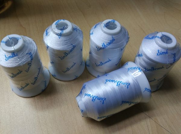 

simthread embroidery machine bobbin thread 1500m - white, Black;white