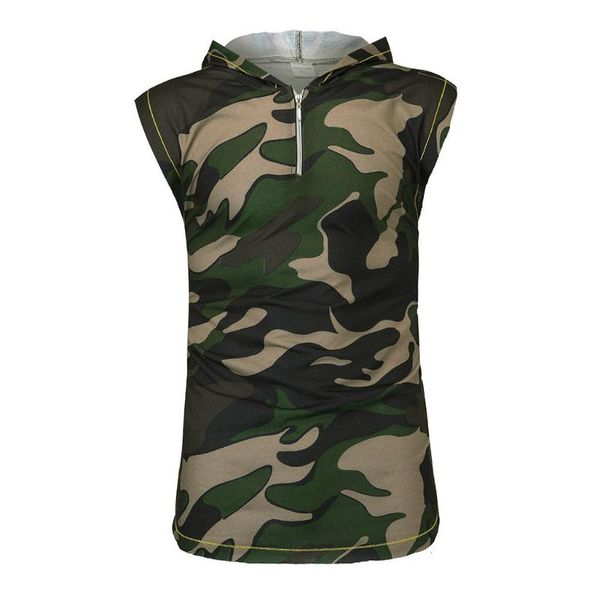 

men' tank mens camouflage printing vests jackets sleeveless print patchwork regular clothing casual contrast color male hoodies, White;black