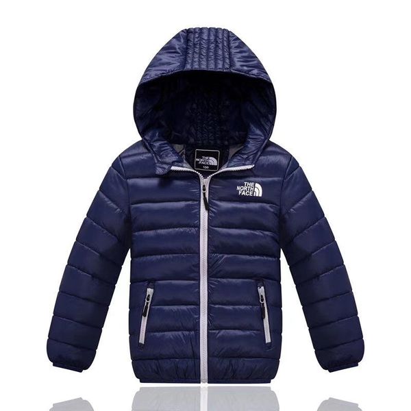 

Kid the north brand down jacket de igner junior winter duck pad coat nf outdoor boy girl hooded jacket face lightweight coat c8802, Blue;gray