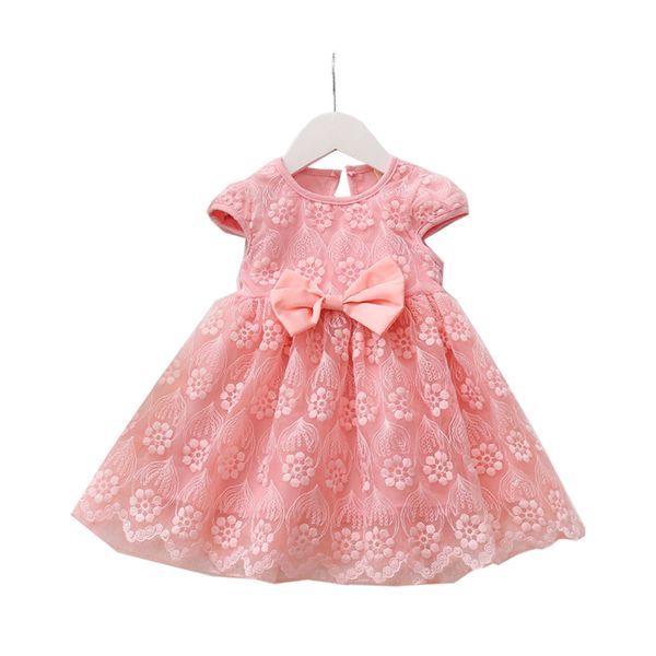 

baby girls dresses mesh first birthday dress 2019 new summer newborn princess wedding clothing flower infant costume, Red;yellow