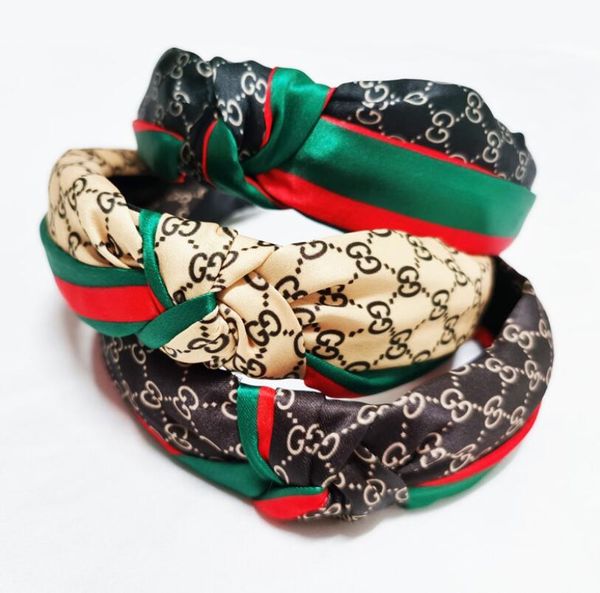 

vintage headband flower knotted hair for women fashion korean girls hair accessories fairy simple striped hairband, Silver