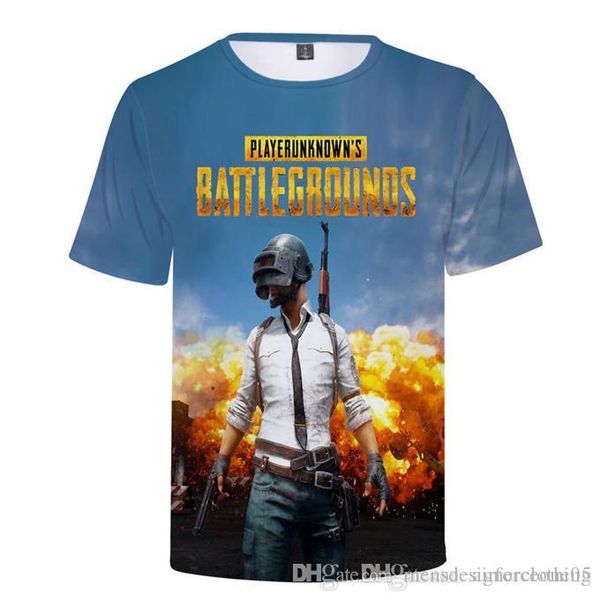 

pubg designer 3d digital printed mens tshirts short sleeve gaming mens summer boy casual tees, White;black
