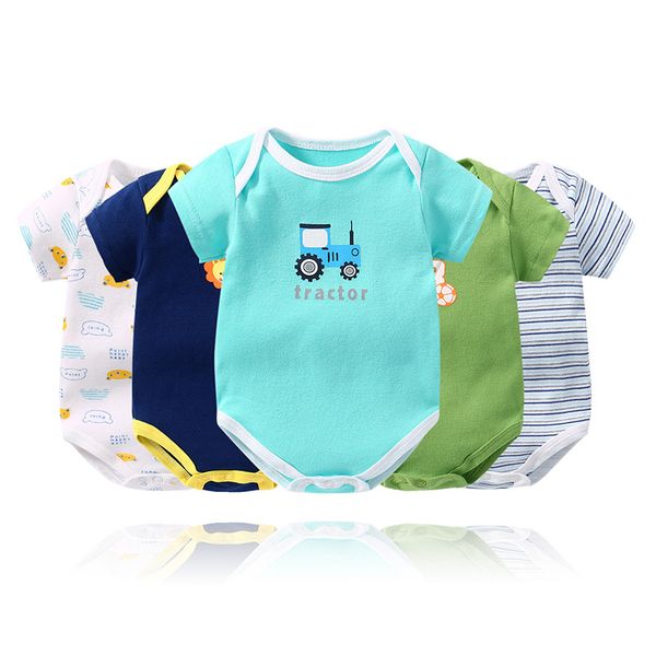 

Random 5 Pcs/lot Baby Girl Boy Bodysuit bebes Cotton O-Neck Baby Costume Jumpsuit New Born baby clothes Newborn Onesie 0-24M