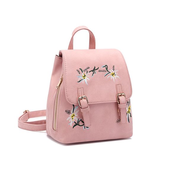 

2020 new fashion embroidery shoulder bag casual school bag travel backpack female