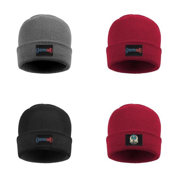 

мода grateful dead годовщина череп лыжи теплые часы beanie hat стили шляпы и компания jefferson самолет плакат линия рисунок гитара, Blue;gray