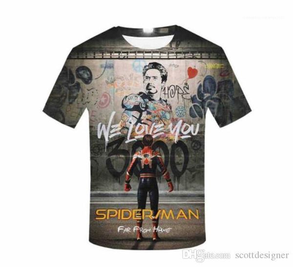 

tshirts crew neck short sleeve fashion style female clothing couple spider casual apparel womens 3d print, White