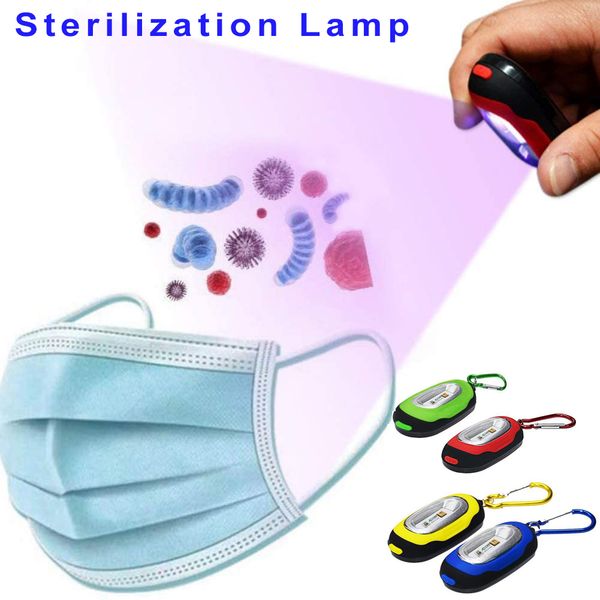 

portable uv stick disinfection lamp uvc led sterilization lamp mini sanitizer portable keychain light travel wand germicidal for phone mask