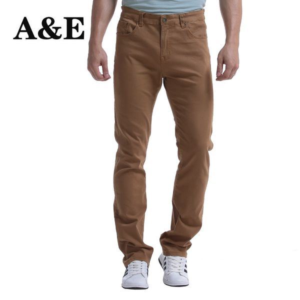 

alice & elmer men's stretch regular slim fit straight leg jeans pants khaki, Blue