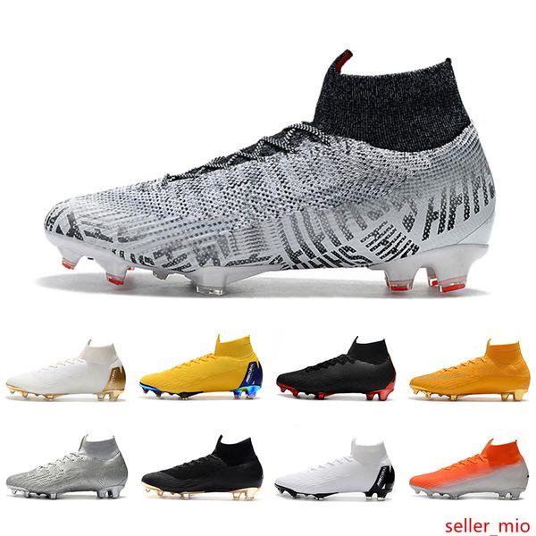 

2019 mercurial superfly vi 360 elite fg kj 6 xii 12 cr7 ronaldo neymar mens women high soccer shoes football boots cleats 39-45