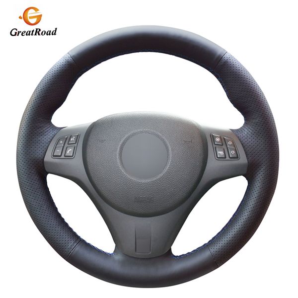 

black pu artificial leather car steering wheel cover for m3 2009-2013 e92