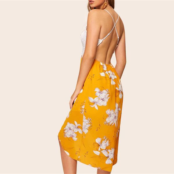 

women's dress ladies beach printed boho fashion sundress lace floral sleeveless spaghetti strap, Black;gray