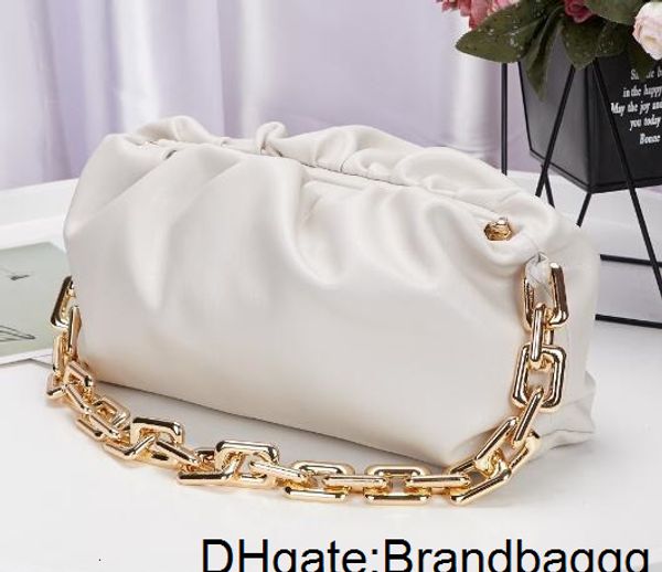 

classic women handbags cloud shape evening bags with thick chain clutch women pouch genuine leather clip handbag crossbody totes