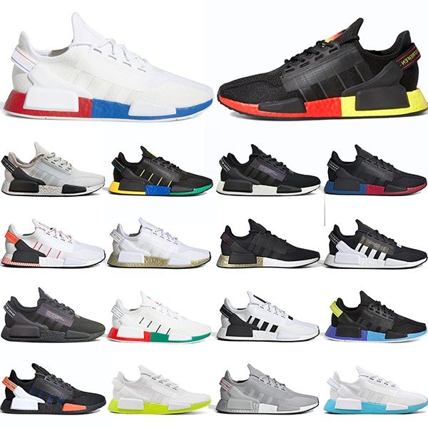 

nmd r1 running shoes sneakers munich core black white oreo og classic metallic gold mens womens trainers sports runners online sale, White;red