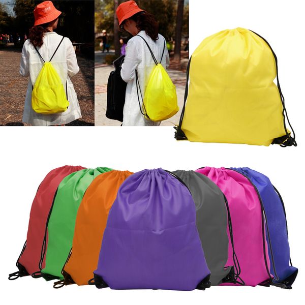 

drawstring cinch sport beach travel outdoor backpack bags sport gym r3me