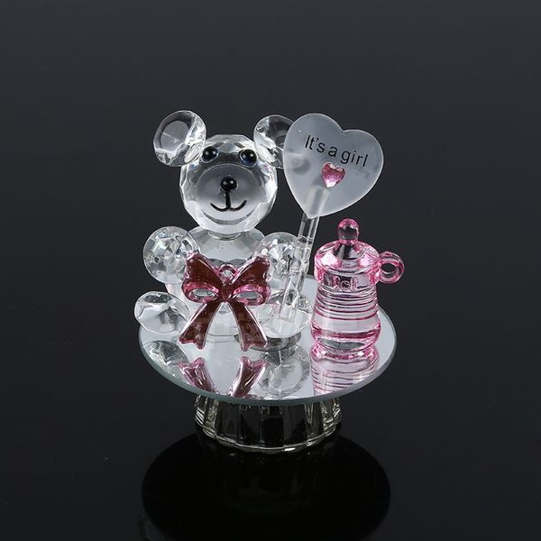 

50pcs k5 crystal bear nipple baptism baby shower souvenirs party christening giveaway gift for guest