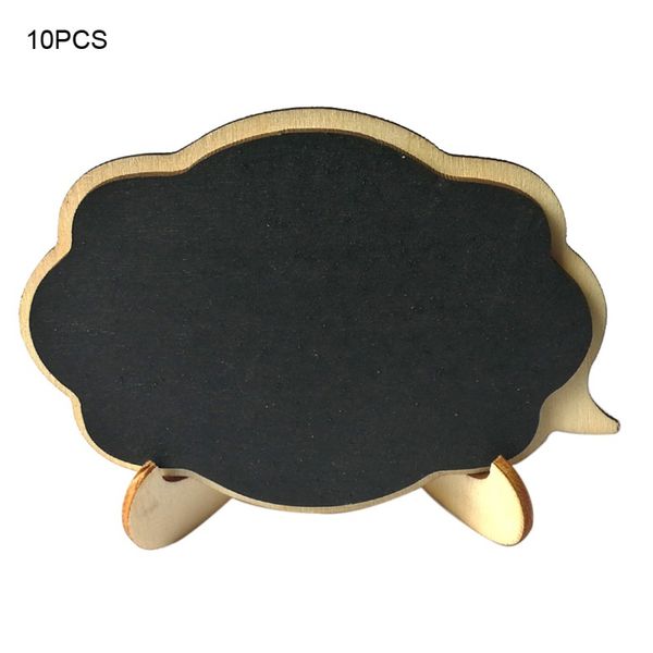 

10pcs/set wooden blackboard message sign chalkboards wood stand board tools plaques with hang string wedding party decorations