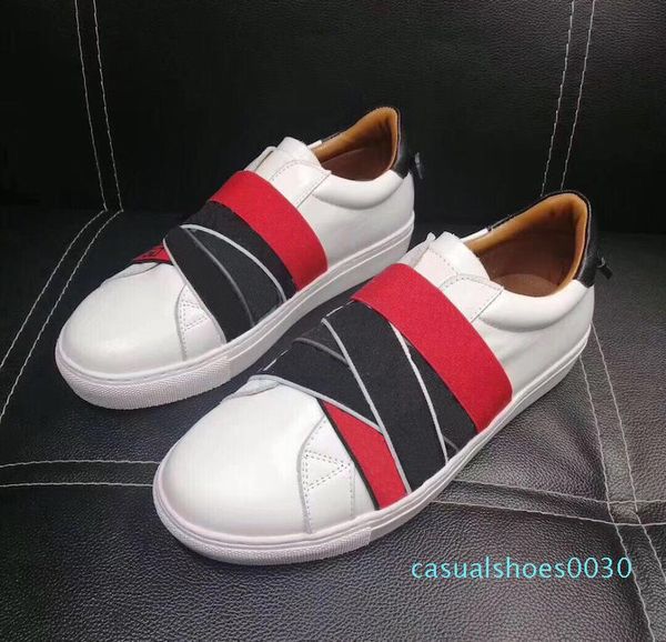 

2019 mens designer shoes 4g webbing sneakers in leather womens luxury trainers paris signature and knots elastic bands sneaker 5 colors, Black